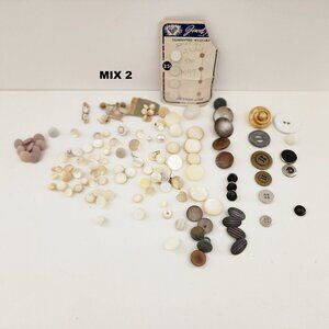 Antique Vintage Button Assorted Mix Lot 2 RARE COLLECTIBLE
